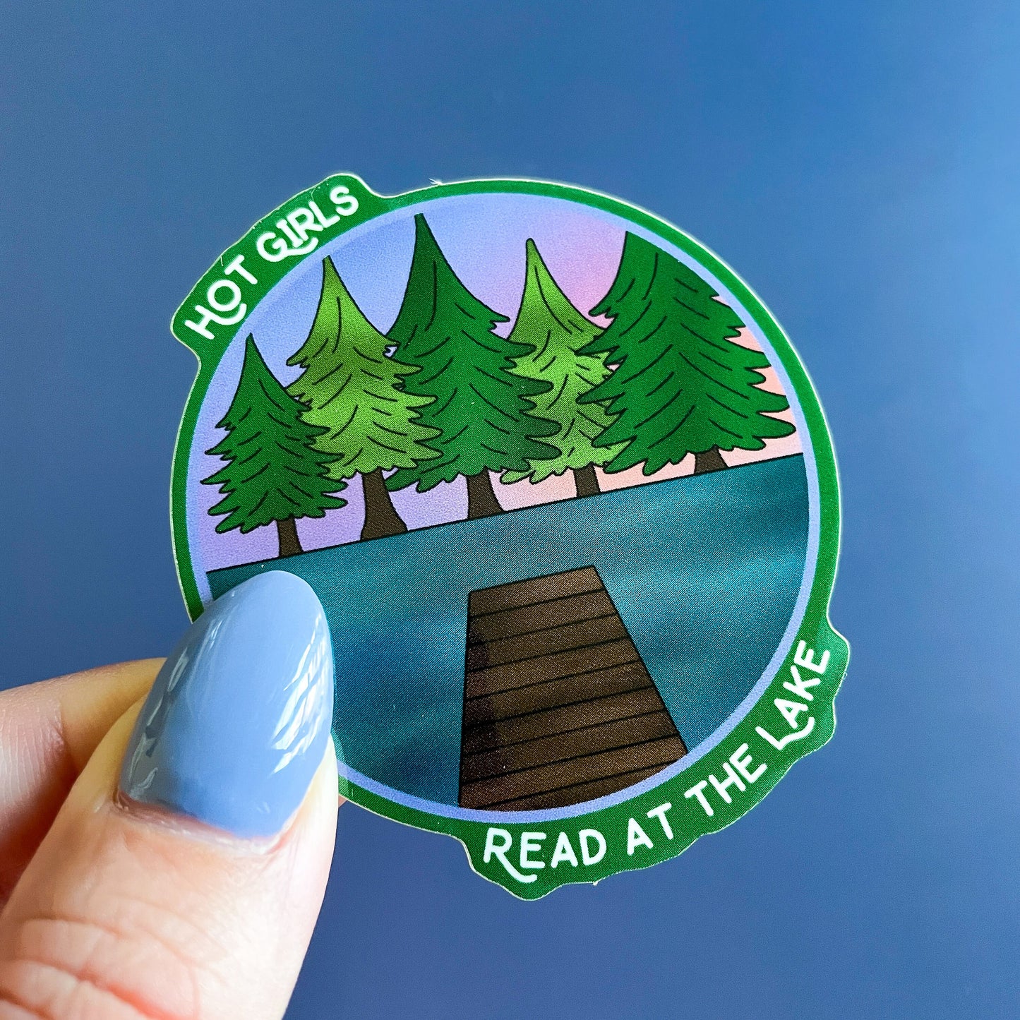 Hot Girls Read at the Lake Sticker