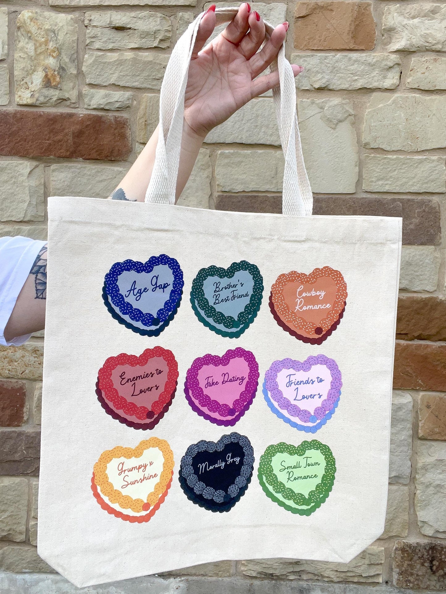 Romance Book Tropes Tote Bag