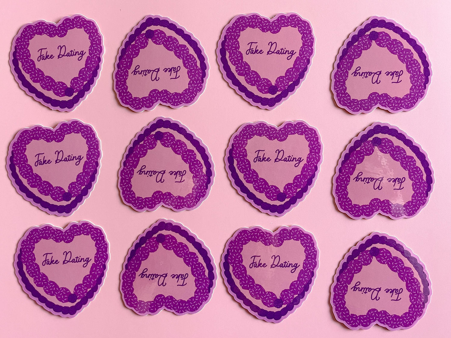 Fake Dating Book Trope Sticker