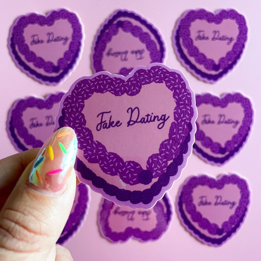 Fake Dating Book Trope Sticker