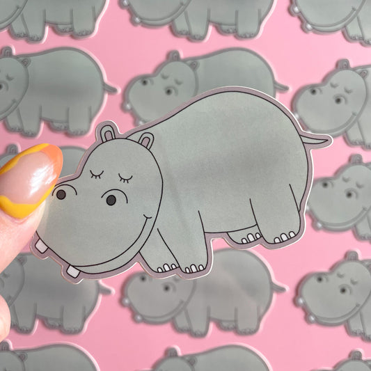 Hippo Sticker
