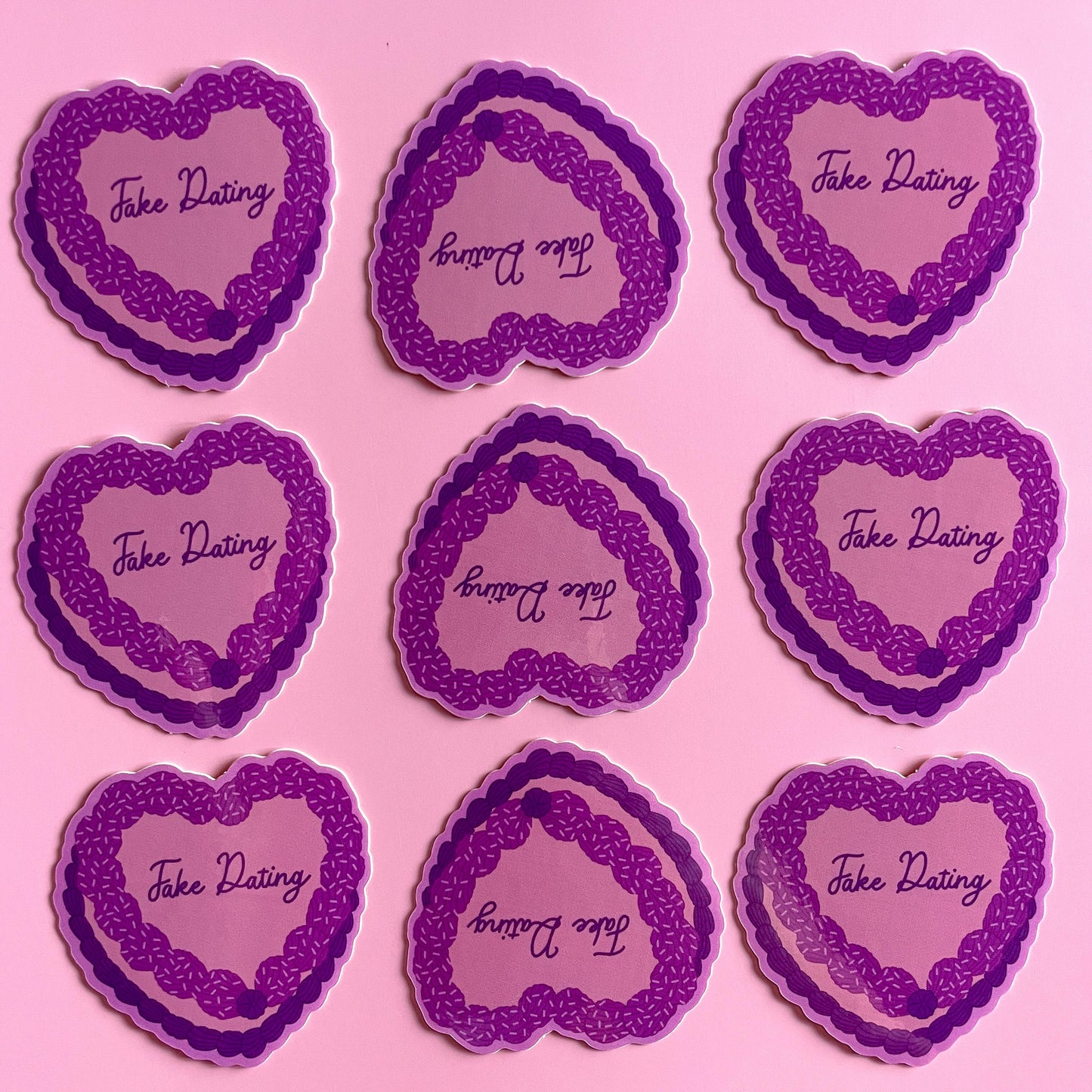 Fake Dating Book Trope Sticker