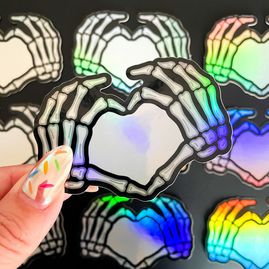Skeleton Heart Sticker