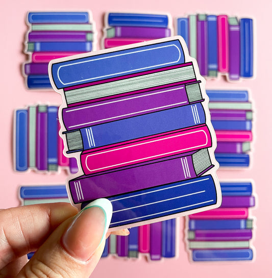 Book Stack Sticker
