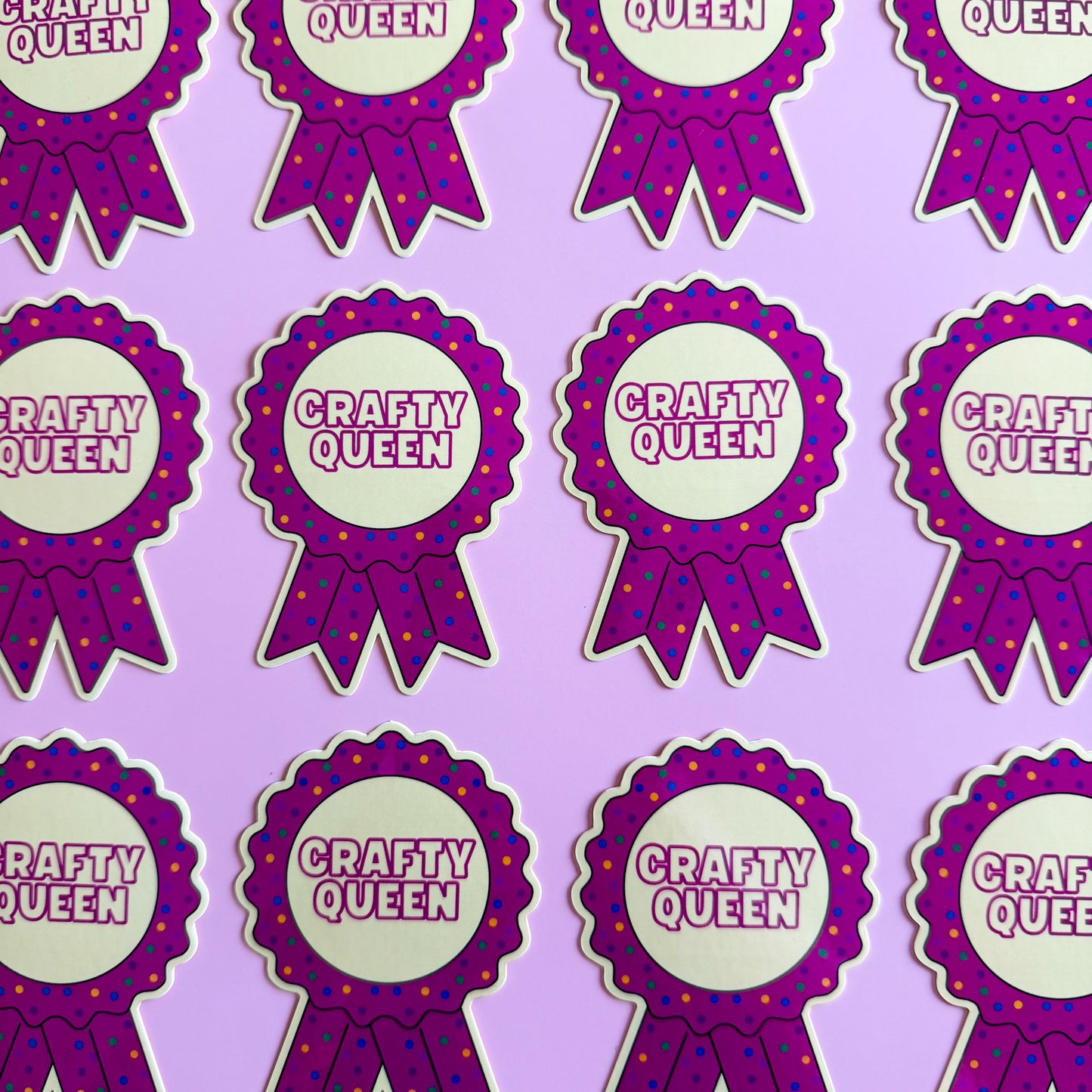 Crafty Queen Ribbon Sticker