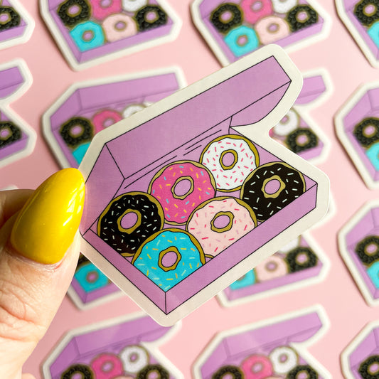 Donut Sticker, Donut Box Sticker