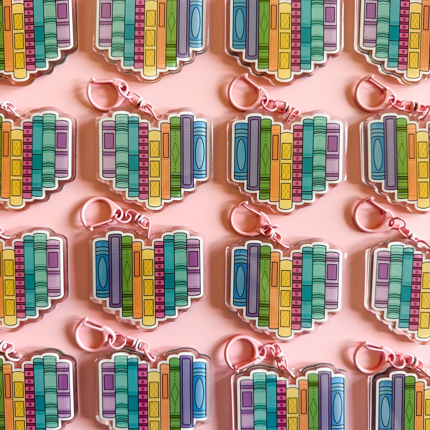 Book Heart Keychain