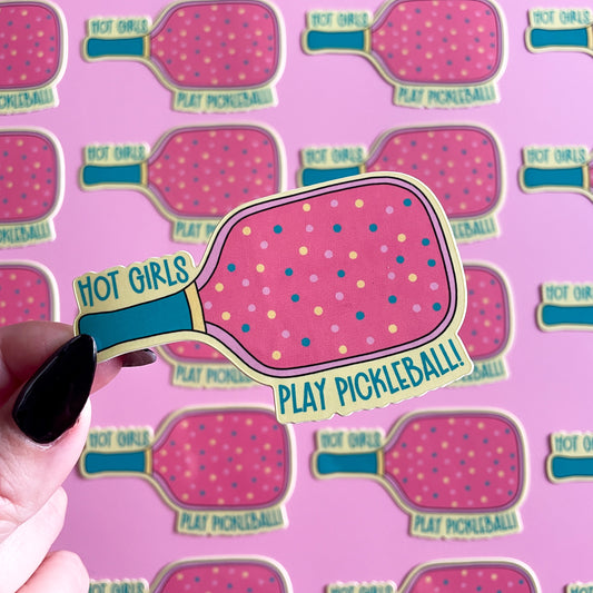 Hot Girls Play Pickleball Sticker