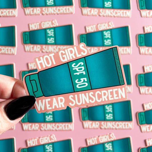 Hot Girls Wear Sunscreen Sticker