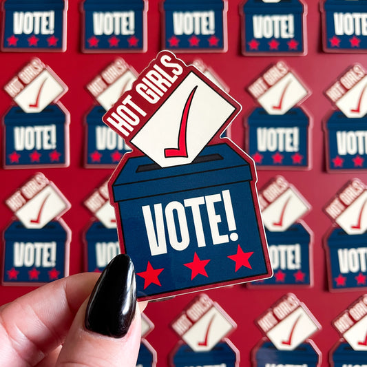 Hot Girls Vote Sticker