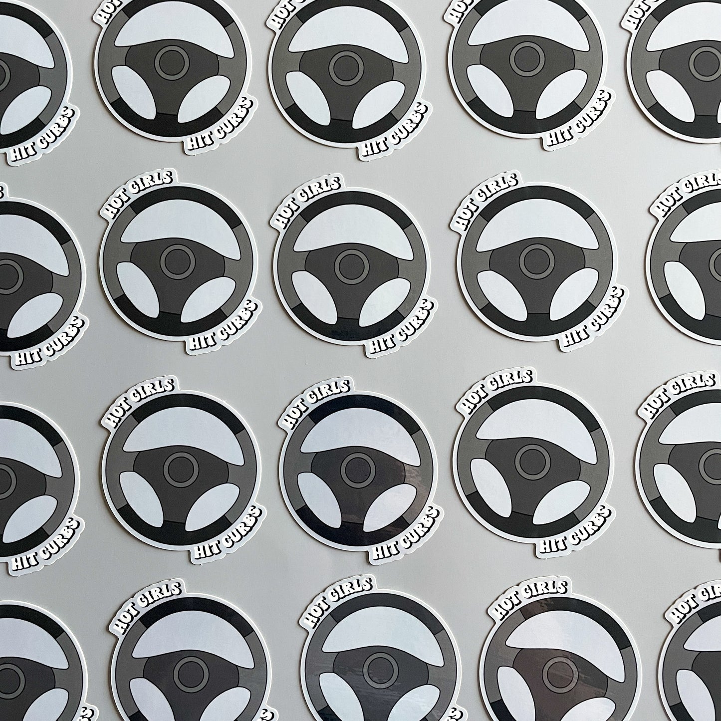 Hot Girls Hit Curbs Sticker