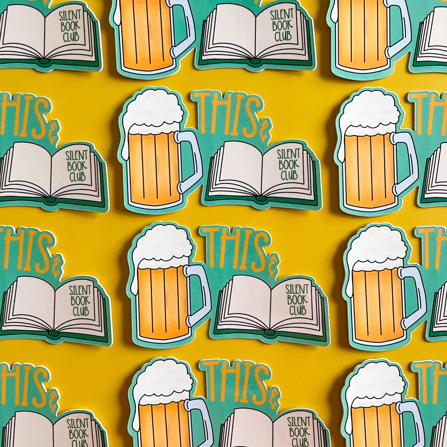 Beer + Silent Book Club Sticker
