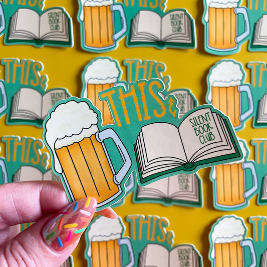 Beer + Silent Book Club Sticker