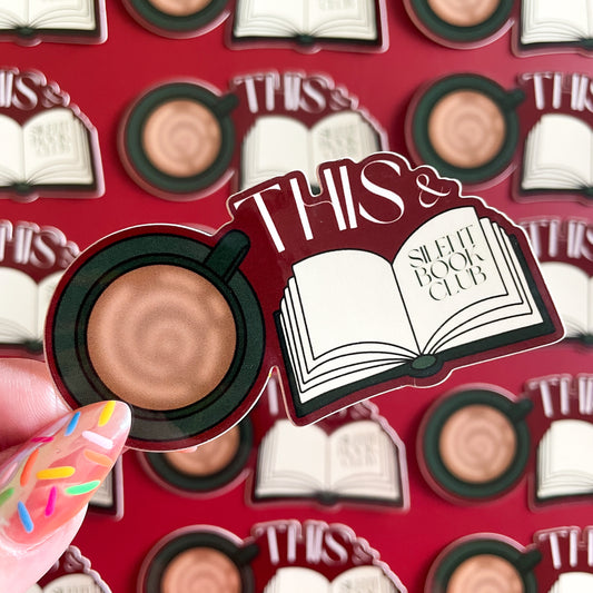 Coffee + Silent Book Club Sticker