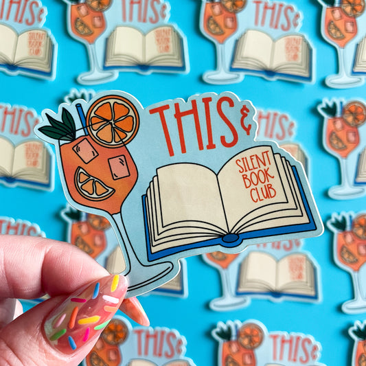 Cocktail + Silent Book Club Sticker