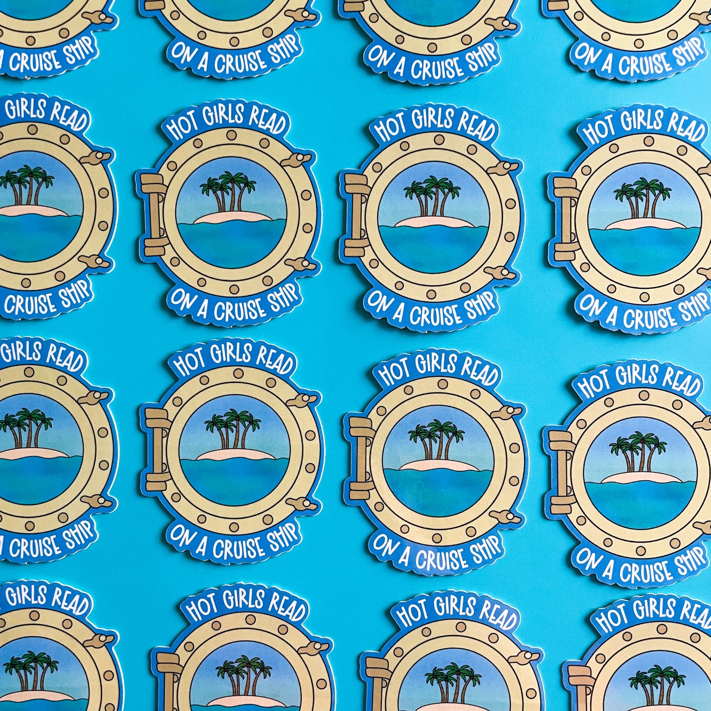 Hot Girls Read on a Cruise Ship Sticker