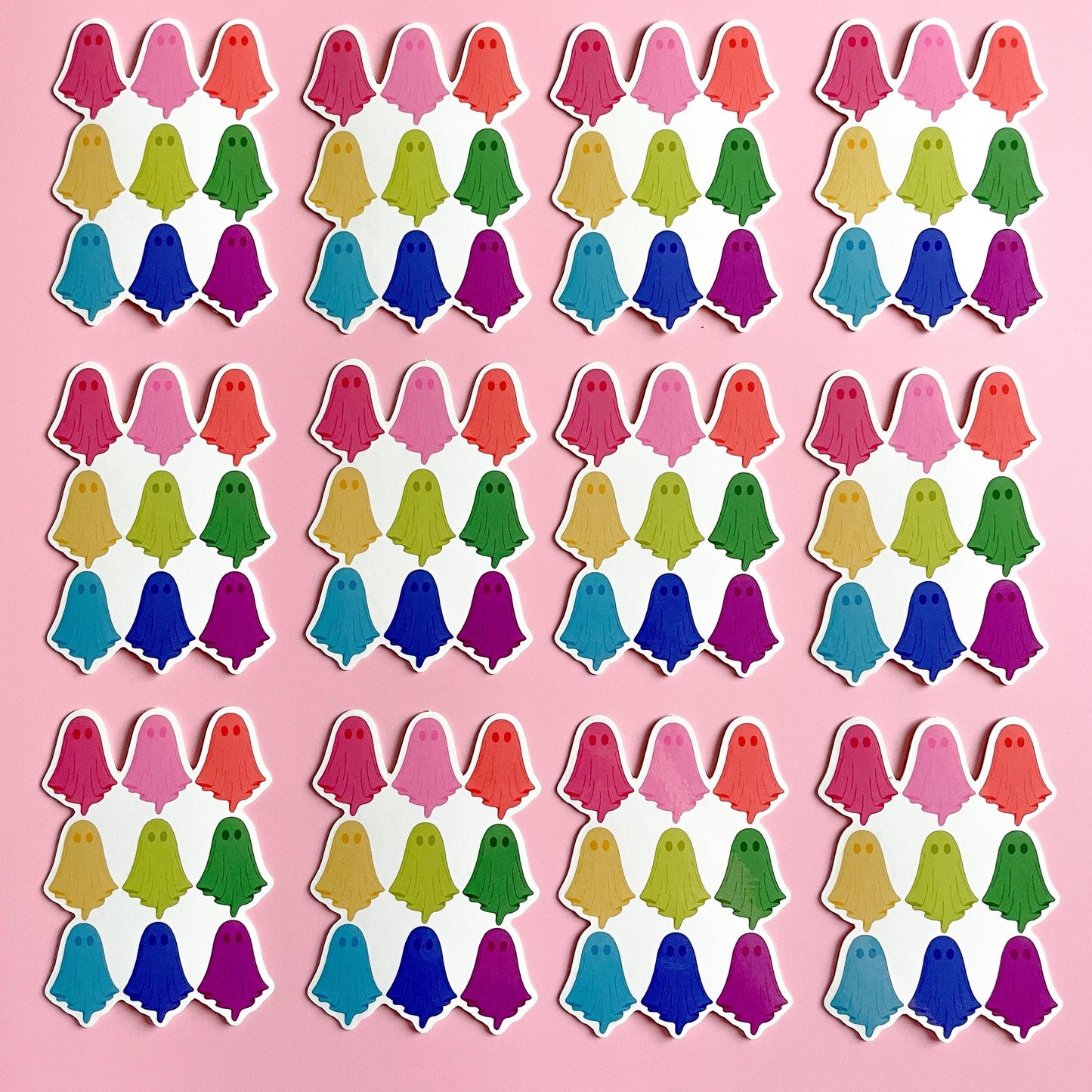 Colorful Ghosts Sticker