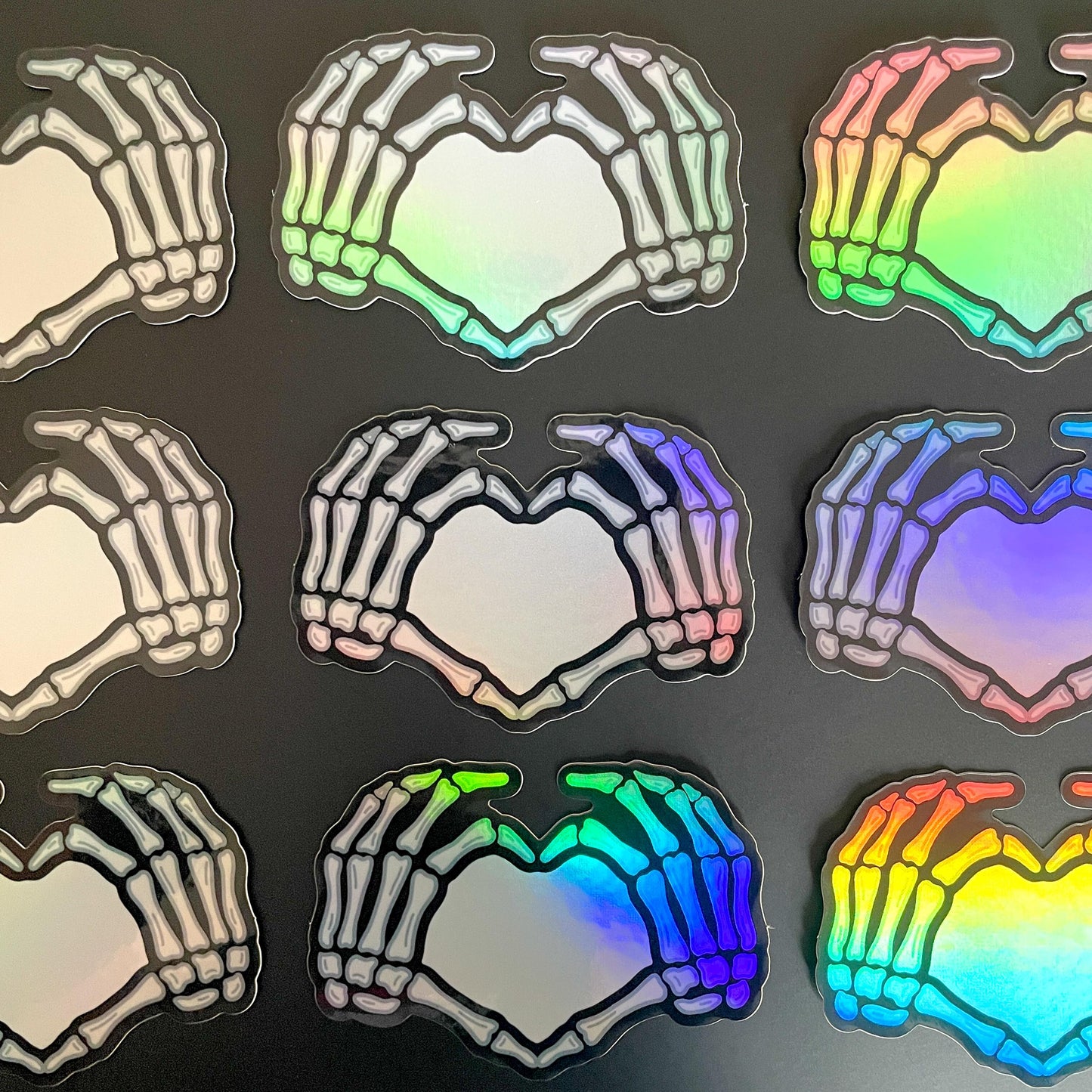 Skeleton Heart Sticker