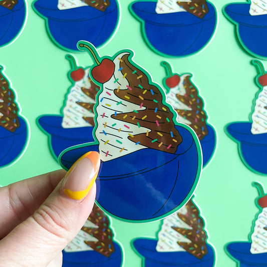 Ice Cream Sticker, Baseball Sticker