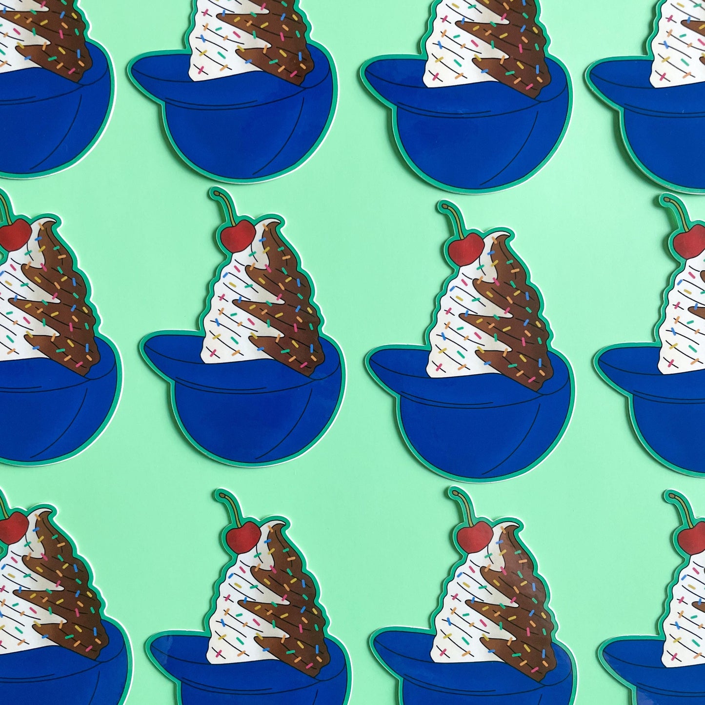 Ice Cream Sticker, Baseball Sticker