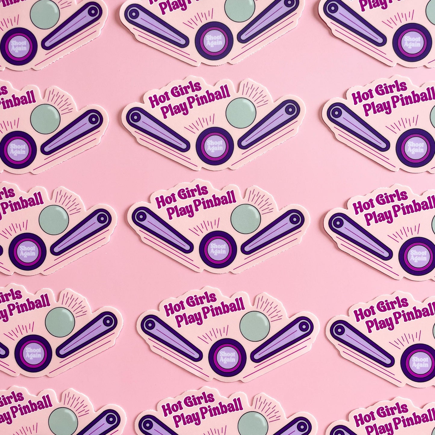 Hot Girls Play Pinball Sticker