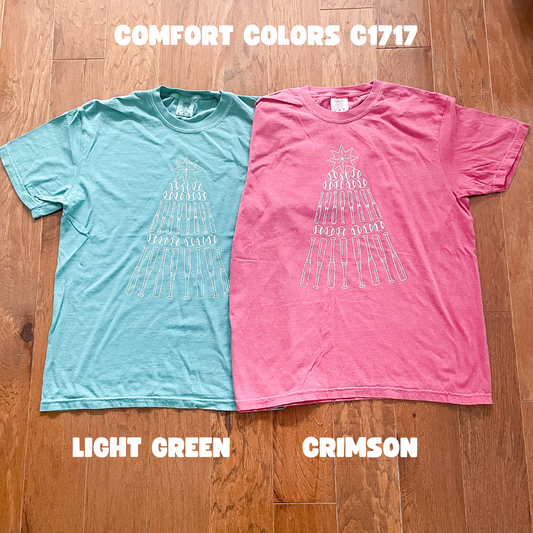 Baseball Christmas Tree T-Shirt