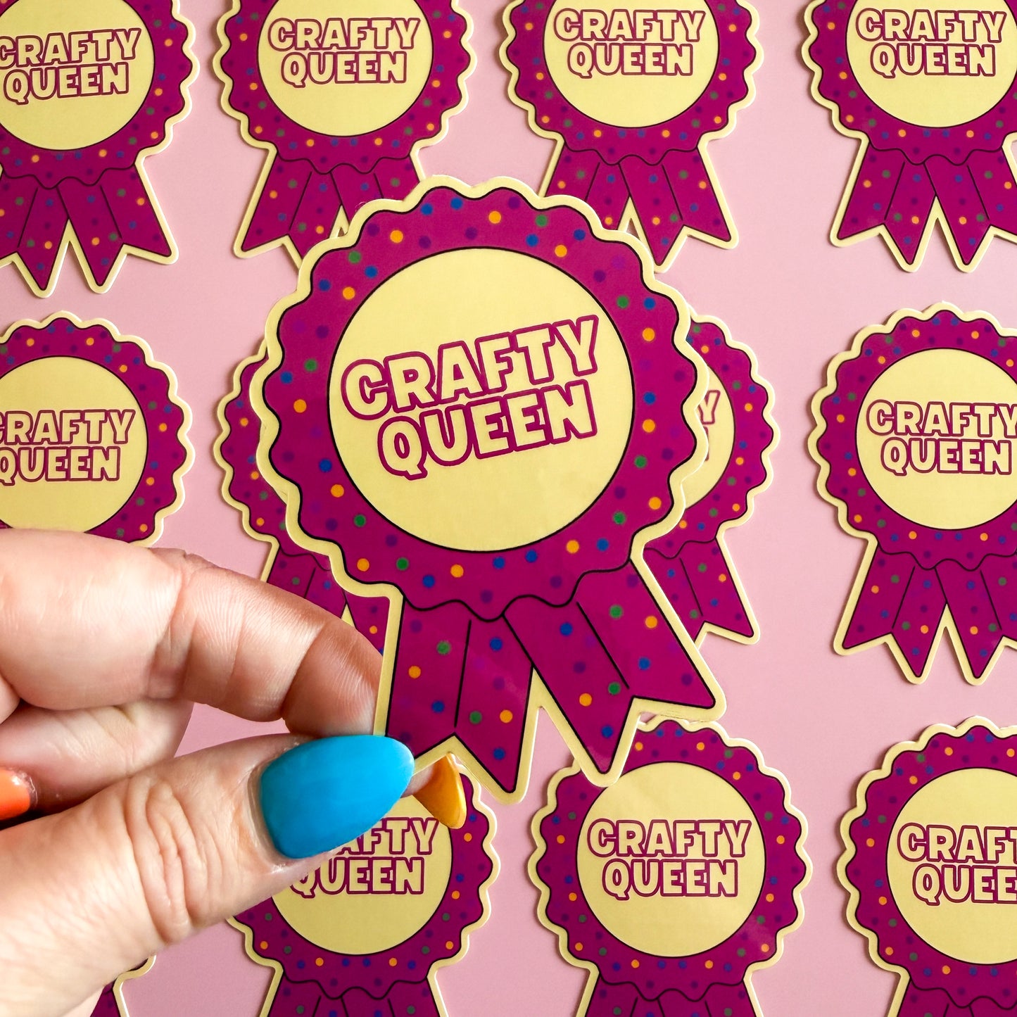 Crafty Queen Ribbon Sticker