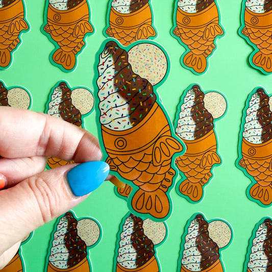 Taiyaki Ice Cream Sticker