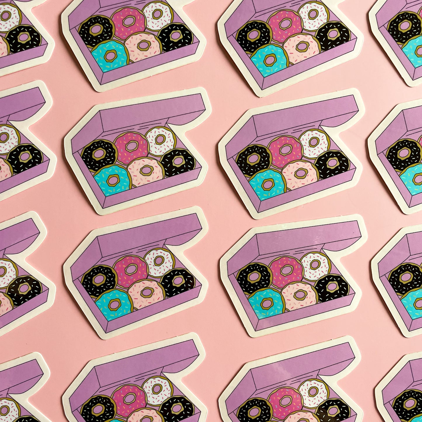 Donut Sticker, Donut Box Sticker