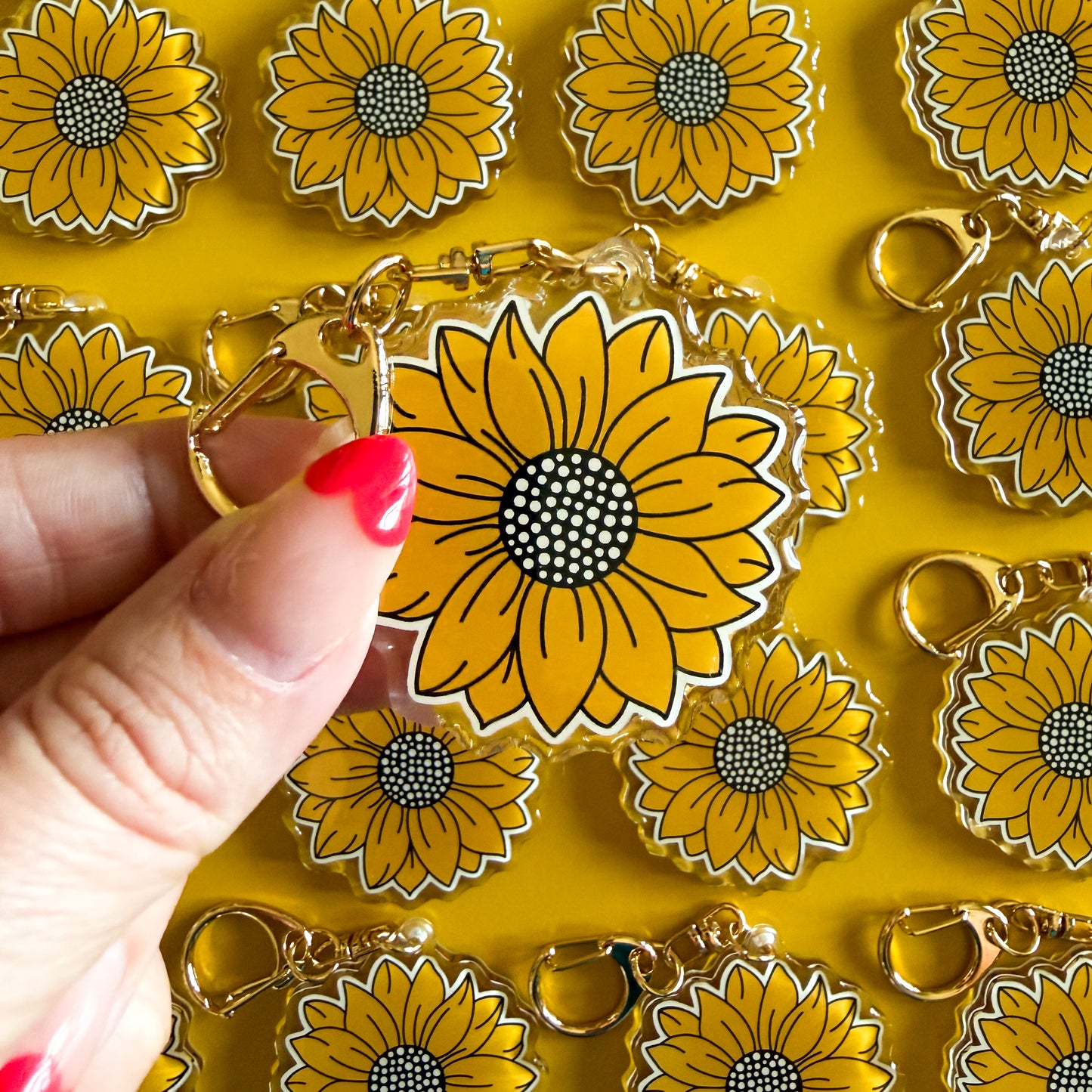 Sunflower Keychain