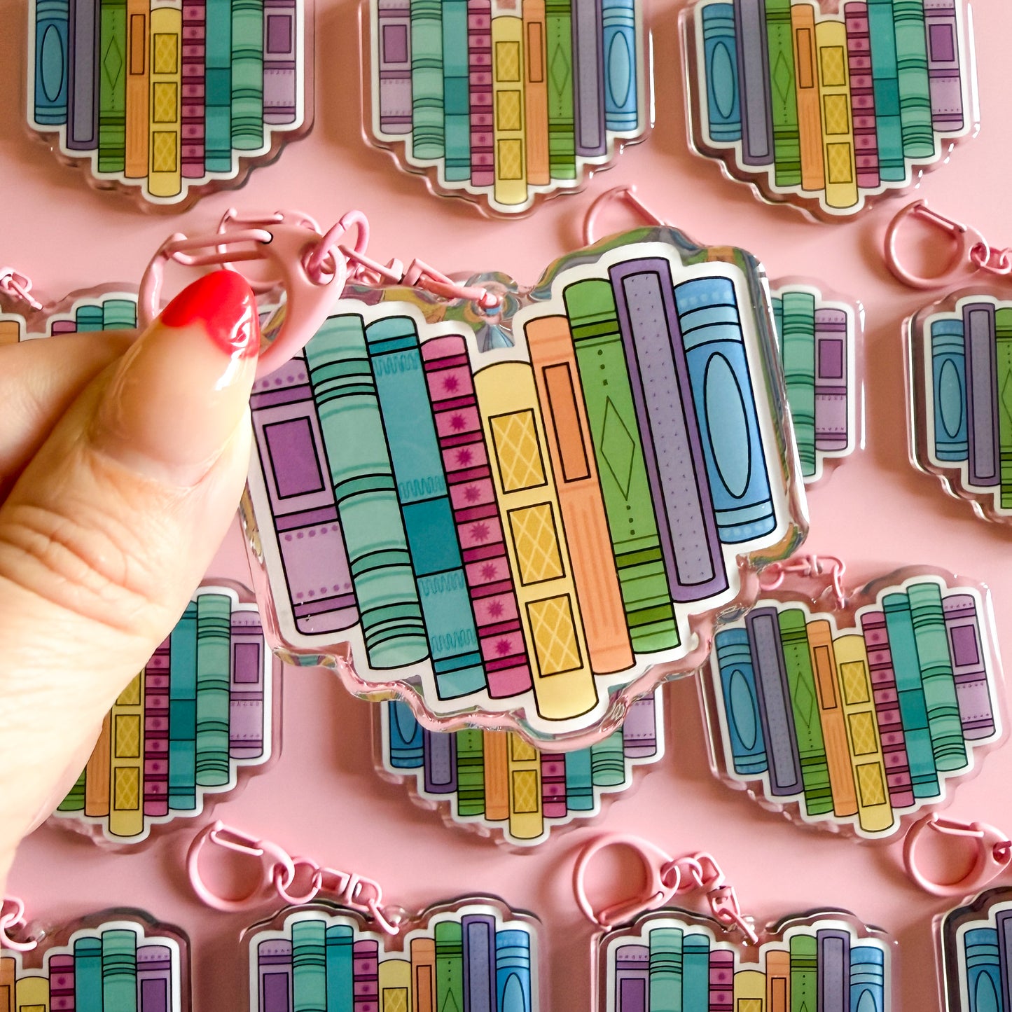 Book Heart Keychain