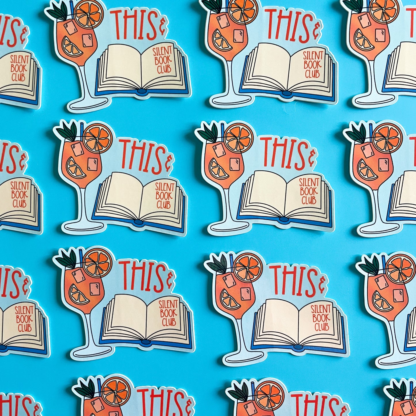 Cocktail + Silent Book Club Sticker