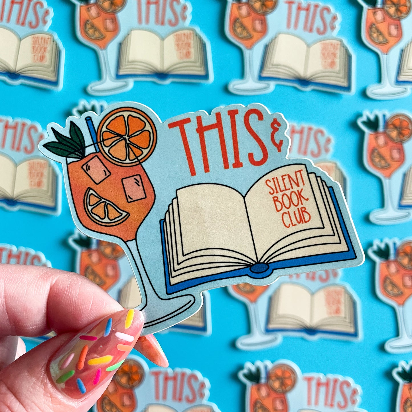 Cocktail + Silent Book Club Sticker