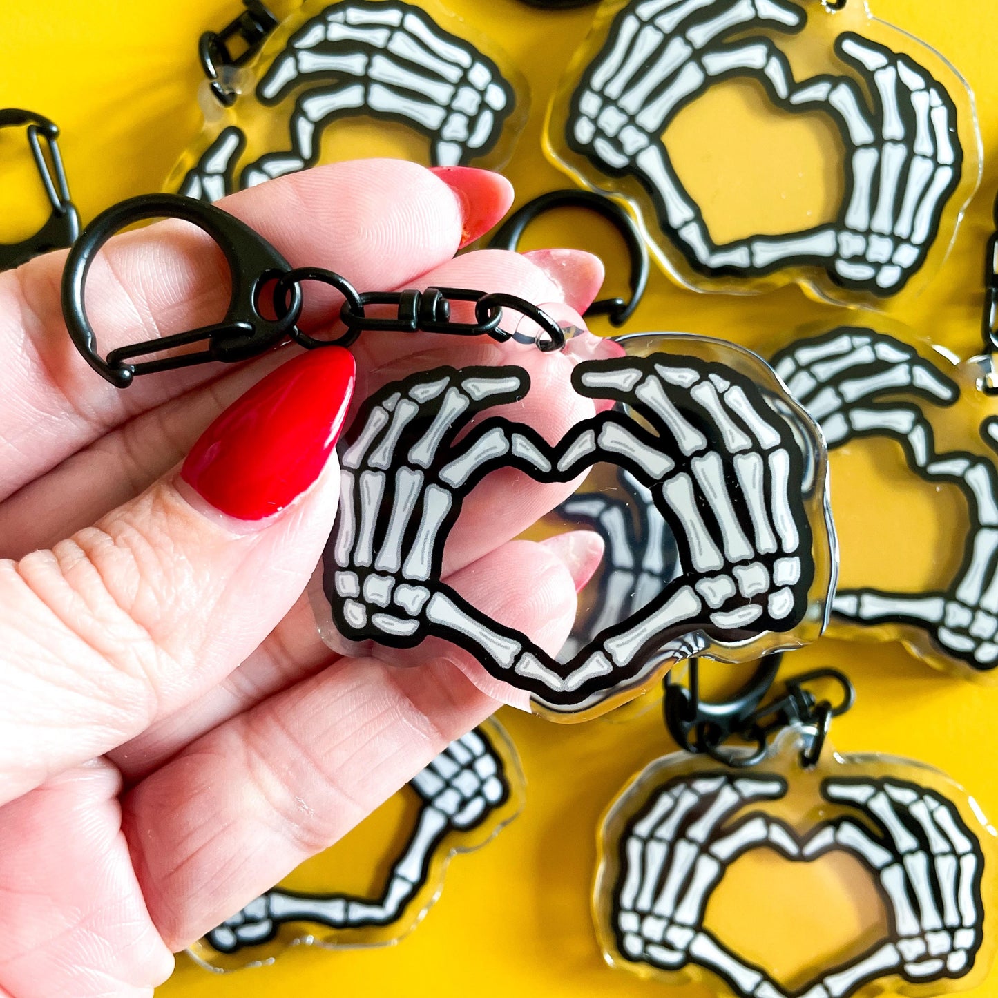 Skeleton Heart Keychain