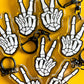 Skeleton Peace Sign Keychain