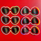 Heart Sunglasses Holographic Sticker