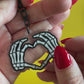 Skeleton Heart Keychain