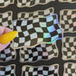 Checkered Flag Holographic Sticker