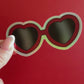 Heart Sunglasses Holographic Sticker
